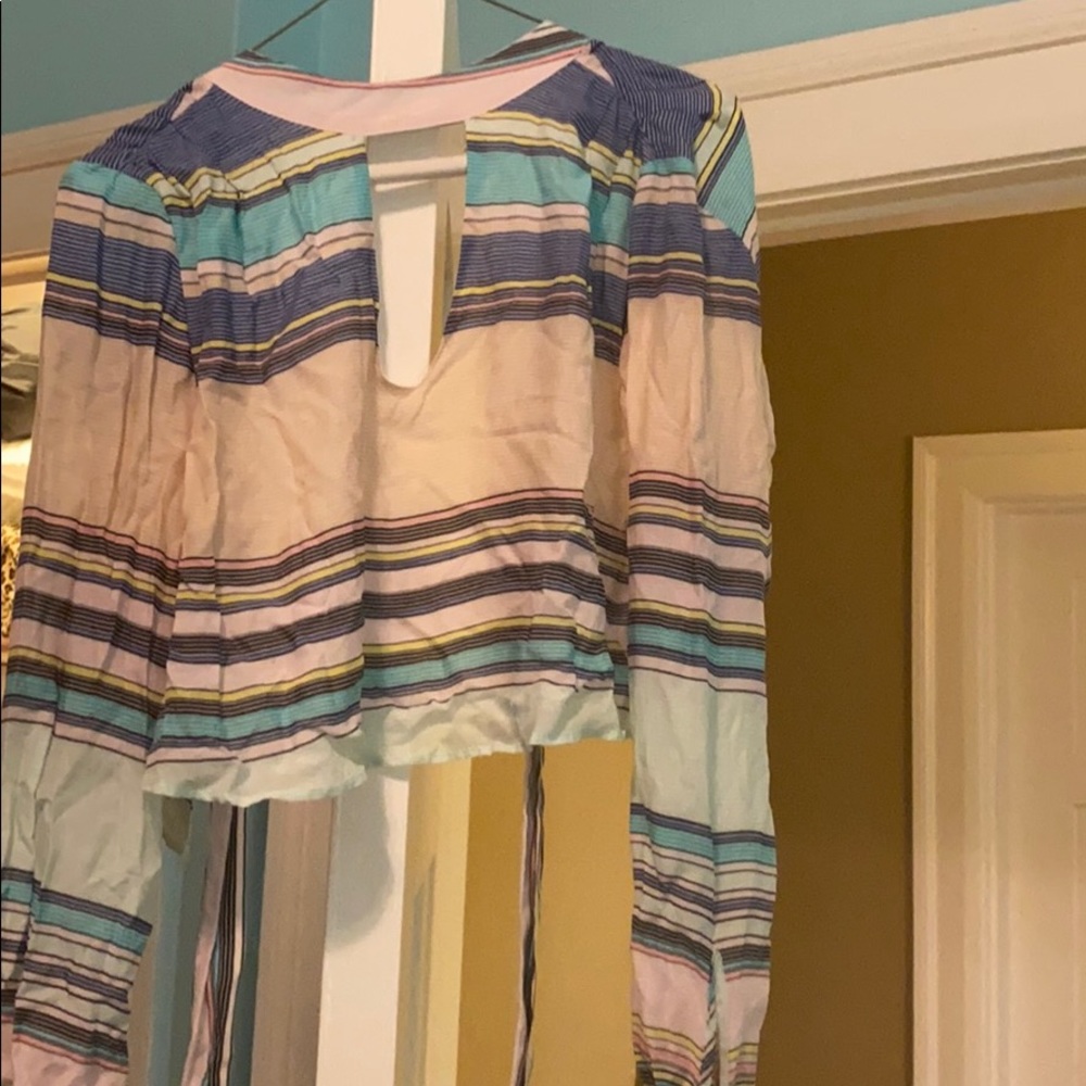 Open back blouse